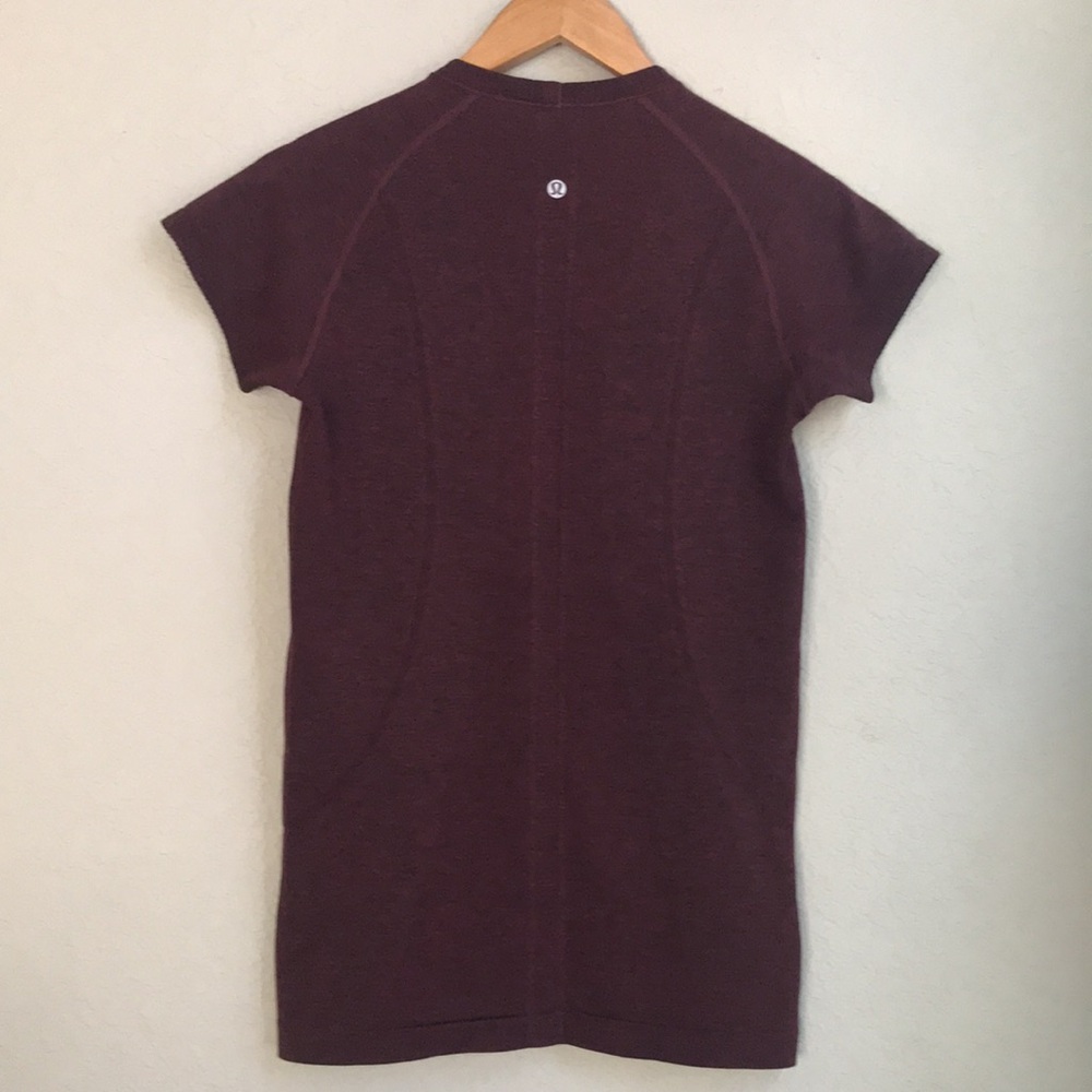 Lululemon Burgundy Swiftly Short Sleeve Top - Picture 6 of 13